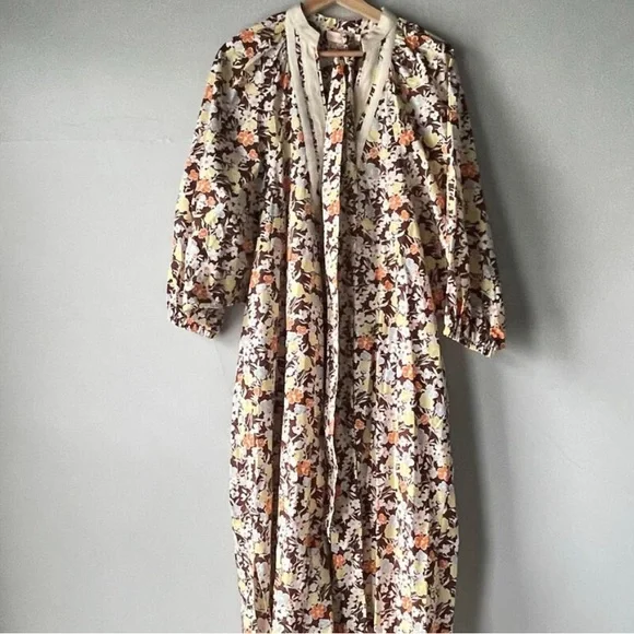 Tory Burch Printed Balloon Sleeve Tunic Caftan Dress - Picture 10 of 10